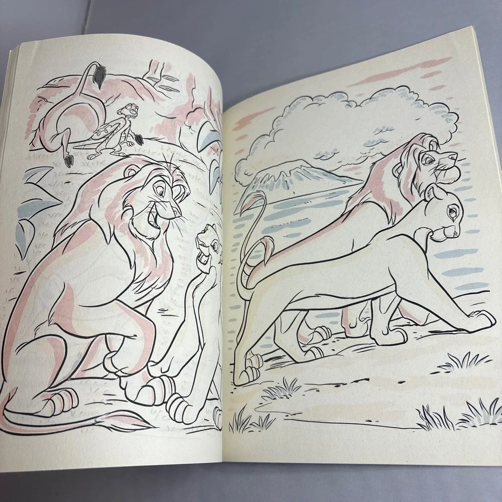 Disney The Lion King Golden Giant Paint‎ With Water Activity Book 1994 New